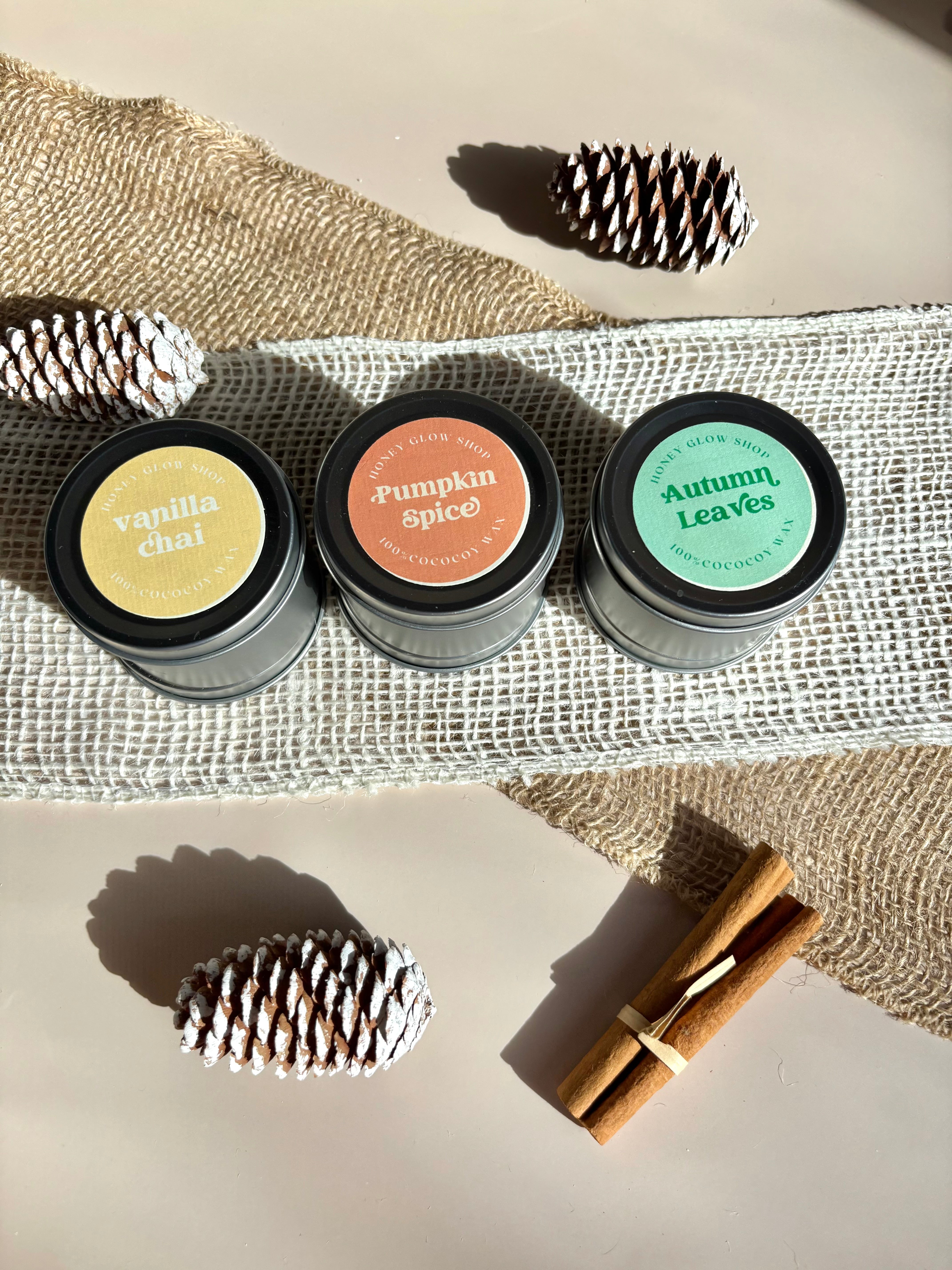 Autumn glow set - 3 Mini Candles