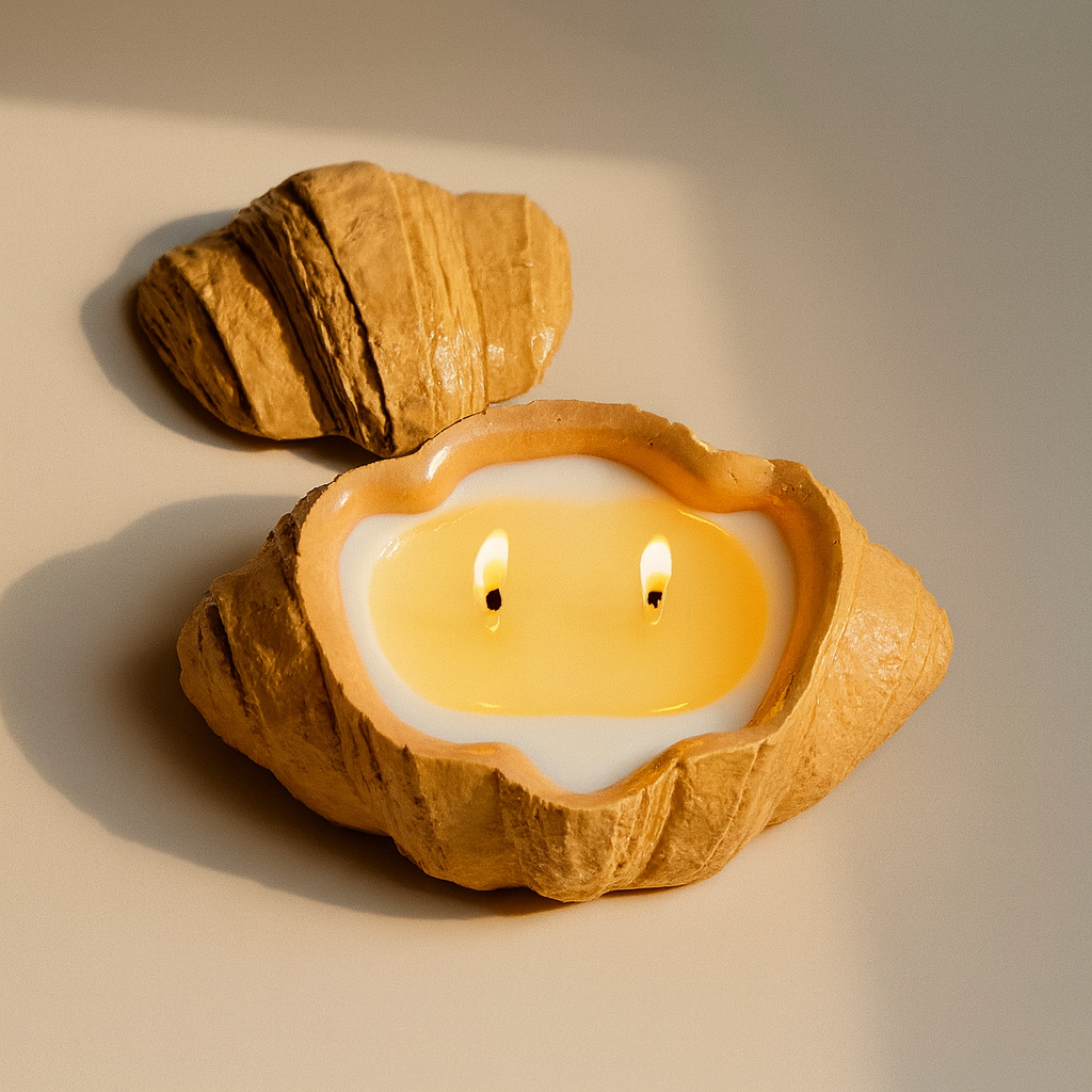 Glowssant — Croissant Jesmonite Candle