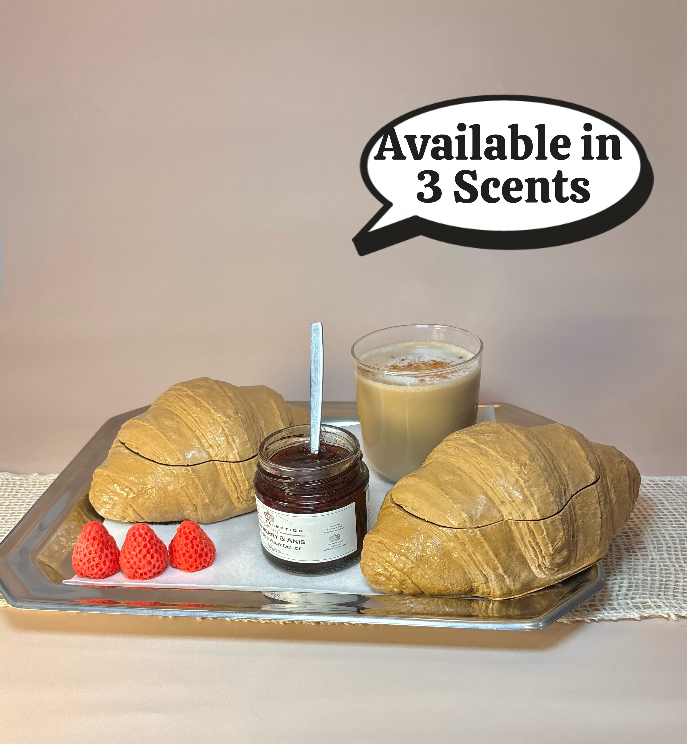 Glowssant — Croissant Jesmonite Candle